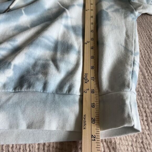 Z Supply Hoodie Womens Small Blue White Tie Dye Pullover Sweatshirt Cotton Soft - Picture 9 of 12